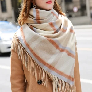 Echarpe Chic en laine d'agneau multicolore