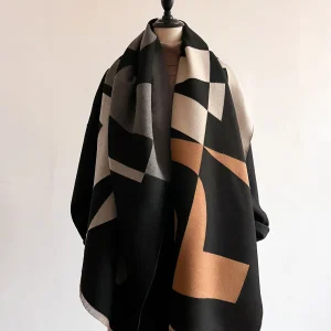 Echarpe femme double-face style cachemire