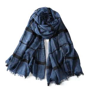 plaid homme coton lin automne hiver motif carreaux