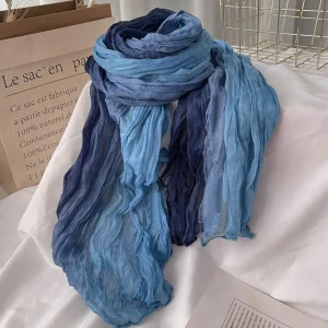 Foulard Coton Chanvre dégradé Rétro Tendance