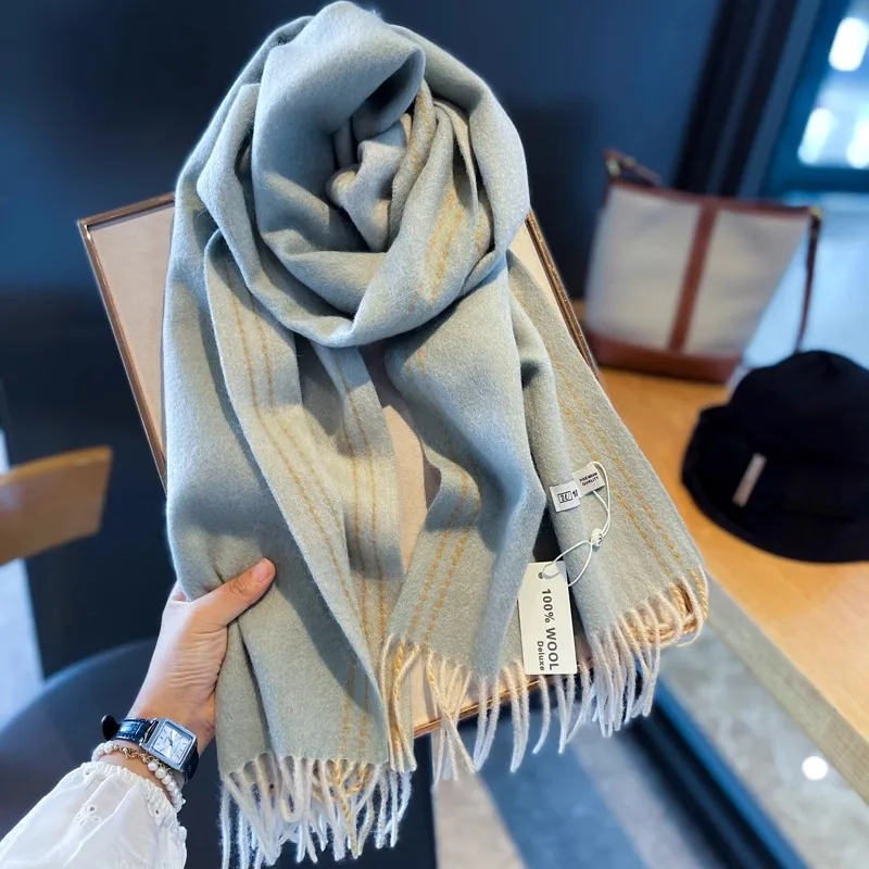 Laine naturelle écharpe motifs