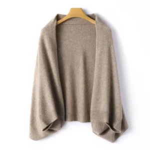écharpe châle tricotée pour femme en laine