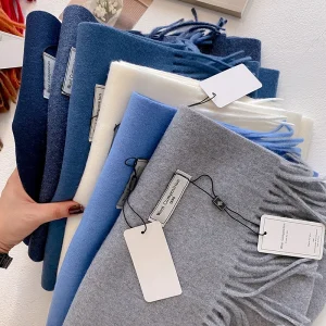 Écharpe en laine longue unie 200x70 cm, douceur et chaleur XXL, accessoire élégant pour l’hiver, look chic et minimaliste