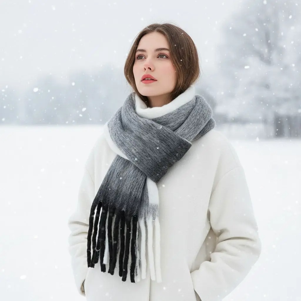 Echarpe femme laine multicolore irrésistible et tendance – Image 10